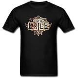 Collar Style: Round Collar Men\'s Path of Exile Game Logo T Shirt Black XXL