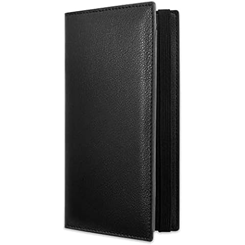 Zreal Checkbook Cover with RFID Blocking Function for Men and Women, Matte Black, Classic Cover