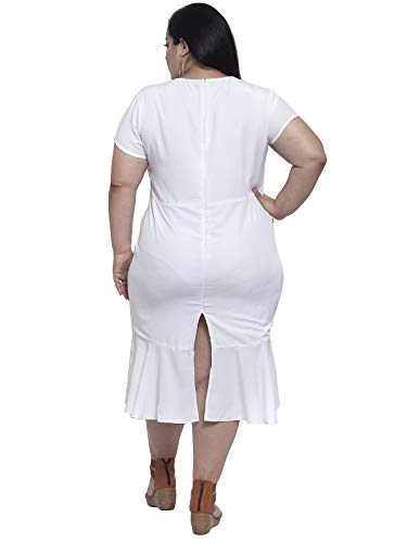 Image of Flambeur Women's Crepe Fit and Flare Knee-Length Casual Dress