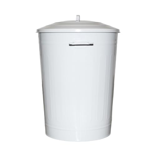 Lata de basura metálica galvanizada 13 galones gris miniatura 2
