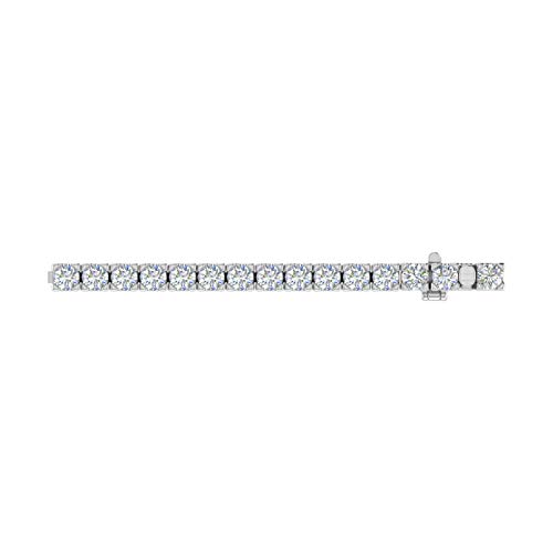Image of 2 to 7 Carat Natural Diamond Tennis Bracelet for Women in 14K Gold (7 Inch) - IGI Certified (I1-I2 Clarity)