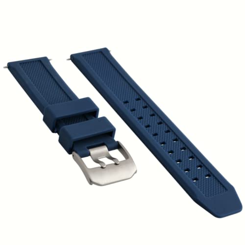 Ewatchparts 23Mm Rubber Watch Band Strap Compatible With Citizen Navihawk Eco Drive Watch Blue #TOP14