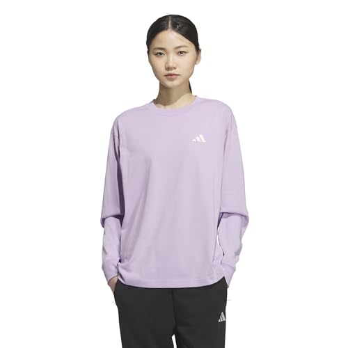 adidas [アディダス] 長袖 Tシャツ ESS+ SL 長袖 Tシャツ レディース JUP49 パウダープラム (JZ8693) 3L