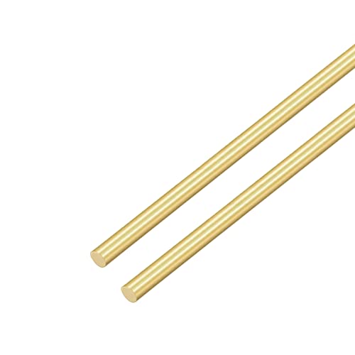 Victorshome Z20221208W08 Brass Rods 6Mm X 300Mm Round Solid Shaft Lathe Bar Stock For Diy Crafts Rc Aircraft Model Car 2Pcs cover
