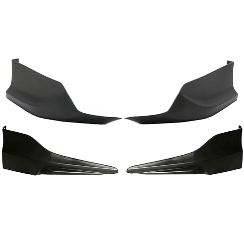 KUAFU Front&Rear Bumper Lip Splitter Compatible with 2016-2017 Honda Accord 4 Door Sedan Spoiler Underbody Black Pair HFP Style -2 Packages