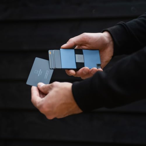 Image of Ekster Aluminum Cardholder Wallet for Men | Metal Wallets with RFID Blocking Layer | Slim & Minimalist Aluminum Wallet with Push Button for Quick Card Access