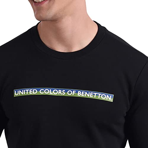 Image of United Colors of Benetton Men's Printed Hooded Neck Regular