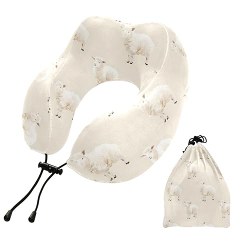Almohada de viaje espuma memoria ajustable portátil miniatura 1