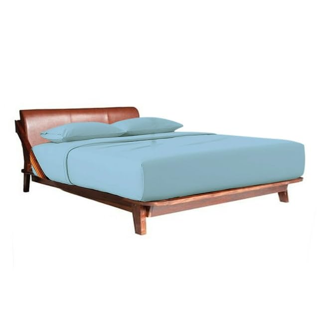 Lit de sleeper canapé en coton bleu clair pour un couchage d'appoint idéal - 4