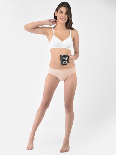 Image of Softline Women's Cotton Rich Wire-Free Non-Padded Molded Bra Combo | Full Coverage & Breathable Comfort | Lightweight, Skin-Friendly Everyday Wear (Pack of 2)