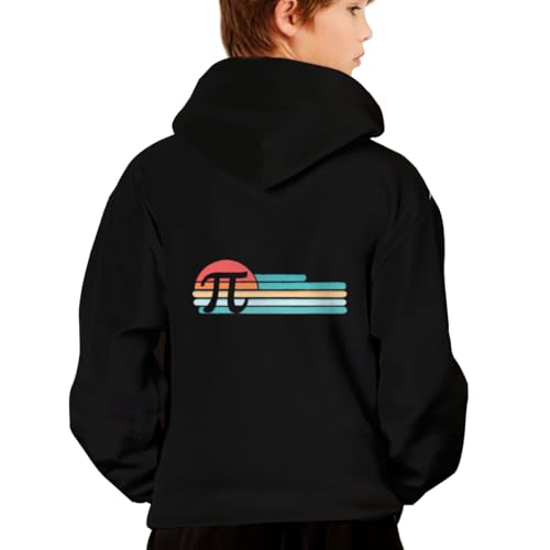 Retro Vintage Happy Pi Day Funny Math Geeks Gift Hoodies for Teen Girls Boys Lightweight Kangaroo Pocket Sweatshirt2