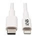 Tripp Lite Lightning to USB-C Charging & Data Cable for Apple iPhone & iPad, MFi Certified, White, 3 Feet / 0.9 Meters, 2-Year Warranty (M102-003-WH)