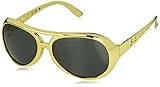 King Cool Elvis Style Sunglasses Rock n Roll - Gold