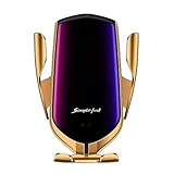 Magic Clip R1 Automatic Infrared Sensor Car Wireless Charger Car Mobile Phone Holder (Gold)
