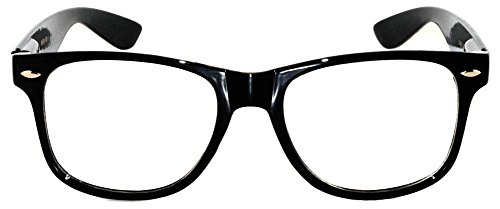 Online-Welcome OWL - Non Prescription Glasses Clear Lens Black Frame - UV Protection (2 Pack)2