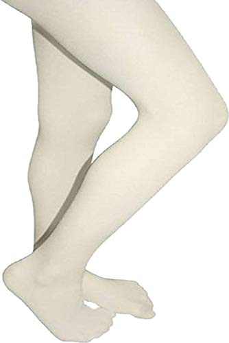 Butterfly Girls Microfiber Colored Tights Soft Comfortable Hosiery Great fit (8-10, Ivory (Off White))2
