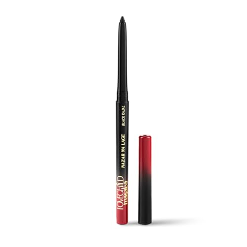 Image of LoveChild Masaba Kajal Pencil Coal Black Matte - Smudge-proof & Waterproof, Long-lasting Deeply Pigmented Intense Black Kajal for Women, Makeup Essential (0.35g)