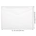 MyLifeUNIT 15pcs Transparent A4 Paper Size PP Water Resistant File Holder Clear Filing Envelope with Snap Button (White)