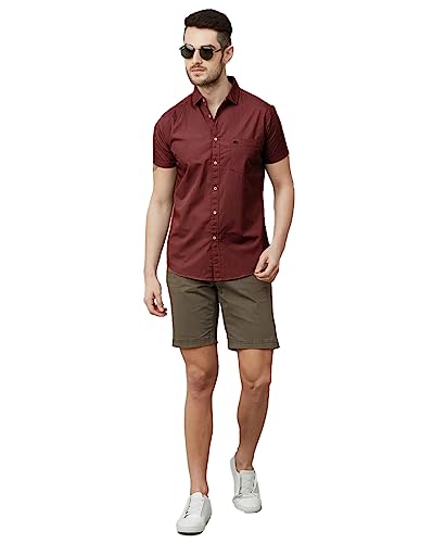 Image of BRUCEWANE Men's 100% Cotton Half Sleeve Shirt