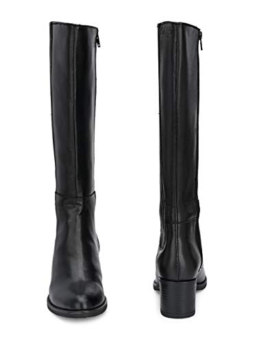 Image of Delize Tan Womens Mid Heel Knee Boots