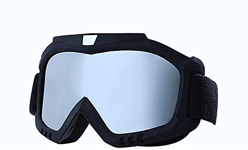 Dplus Motorcycle Goggles, Ski Goggles, Dirt Bike Atv Goggles Anti-Uv Riding Offroad Protective Combat Tactical Military Goggles For Men Women Kids Youth Adult (Silver) #TOP5