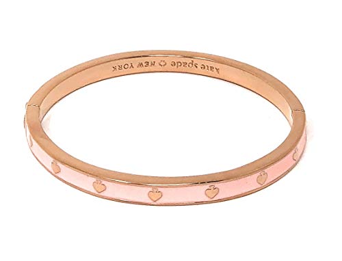 Kate Spade New York Spot the Spade Enamel Hinged Bangle Bracelet Blush