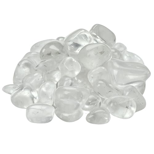 Image of Certified Clear Quartz Crystal Healing Tumbled Stone, Natural Polished Crystals for DIY Crafts, Manifestation, Meditation, Pooja Feng Shui and Reiki Healing (30 Grams)