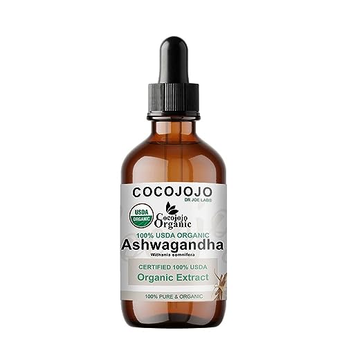 Dr Joe Lab Ashwagandha Extract Organic For Skincare and Haircare – Rejuvenating, Soothing, and Relaxing – Nourishing and Moisturizing – Pure Ashwagandha Extract Drops - Packaging May Vary. (4 OZ)