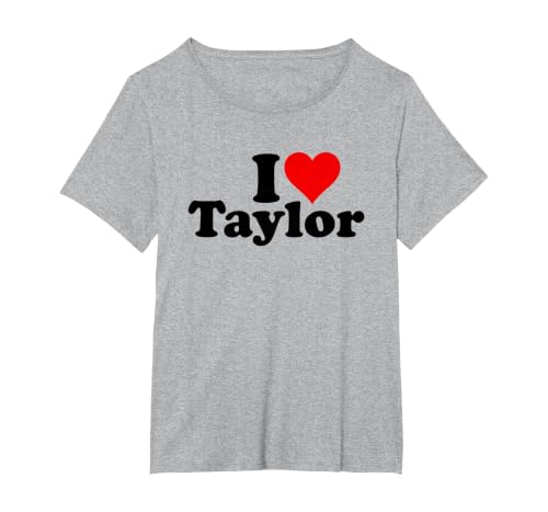 I Heart Taylor Fan Celebration T-Shirt T-Shirt, Women's Plus, Heather Grey, 6X