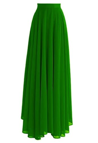Image of Women's Full Length Georgette Long Skirt- Lehenga with 8 Meters Maxi Flare