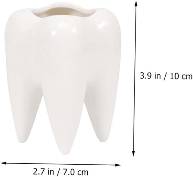 6pcs Ceramic Flower Pots Tooth Shape Succulent Plants Pot Garden Flower Planting for Home Decor