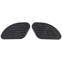 Motorcycle Fuel Tank Knee Pad, Vintage Tank Side Panels Protector Stickers Universal Gas Petrol Tank Knee PadsBlack Black