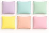 Mindoub 6 PCS Pastel Calm Down Corner Throw Pillowcase 18x18 Inch Square Throw Pillow Covers Reading Nursery Home Bedroom Decor Teacher Counselor(Covers Only)