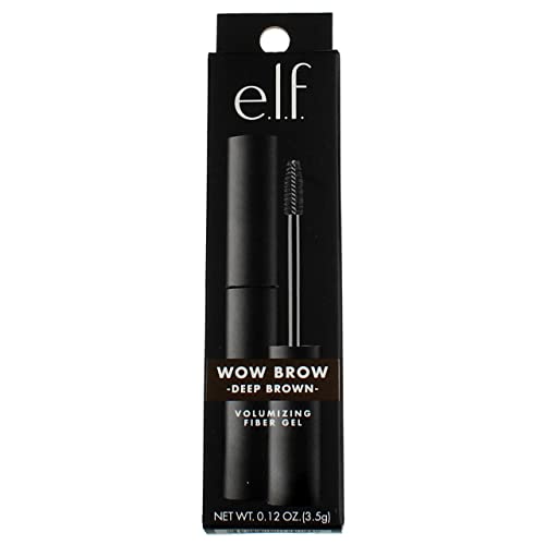 Elf Wow Brow Gel 0.12 Oz! Volumizer and Buildable Eyebrow Gel! Lightweight, Long Lasting And Pigmented! Eyebrow Makeup for Full Looking Eye Brow! Choose Your Eye Makeup Color! (Deep Brown)