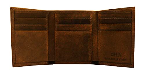 Zep Pro Action Marlin Crazy Horse Embroidered Leather Wallet IWT (Tri-Fold)2