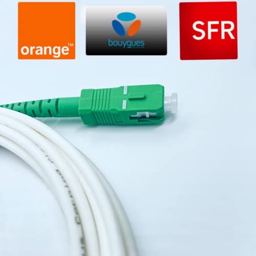 VALARDE Orange SFR Bouygues Free Fiber Optic Cable/Extension Cable, SC-APC to SC-APC Single-Mode Garter - Image 2