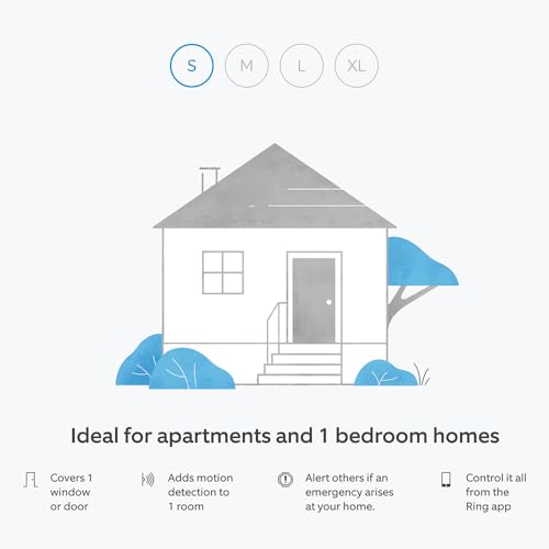 Ring Alarm Pack - S with Alarm Outdoor Siren by Amazon | Smart home alarm security system with optional Assisted Monitoring - No long-term commitments | Works with Alexa
