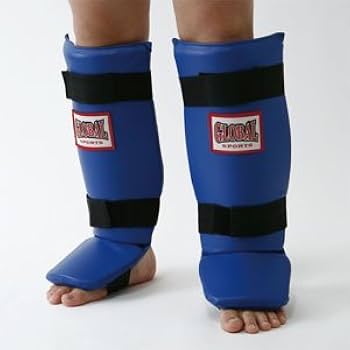 レッグプロテクター Amazon | レッグガード 010 (高級レザー) 青 Mサイズ レガース