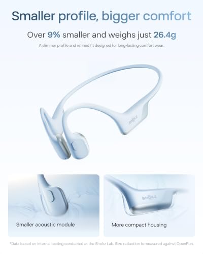 Image of SHOKZ OpenRun Air 2 Bone Conduction Open-Ear Bluetooth Headphones,Blue