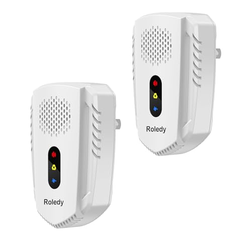 ROLEDY® Répulsif Ultrasons 3 Modes de Fonctionnement, Mode Silencieux, Efficace Contre Les Rats Rongeurs Souris Fourmis, Araignées, Moustiques, Cafards,...