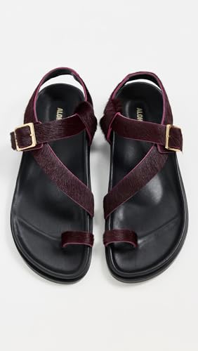 ALOHAS Women's Siren Soft Burgundy Leather Sandals4