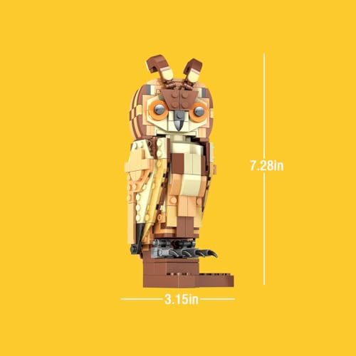 TRYMELL Animal Toy Building Set - Owl Bird Model Kit for Adults & Kids 9+ - Creative Animal Figures Collection - Valentine's Day & Birthday Gifts for Boys, Girls, Couples & Animal Lovers - 5