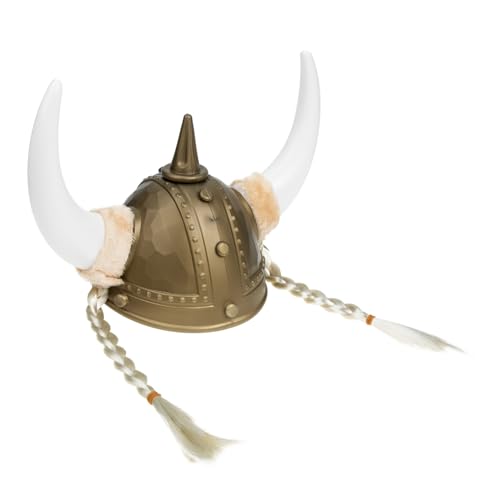 WESIEVYA Chapéu de chifre, acessório Viking, chapéu para festa de fantasias, acessórios de cosplay vikings, chapéus para disfarces, suprimentos para festas vikings, chapéu