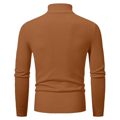Pull col roulé zippé quart de tour pour homme en maille premium texturée