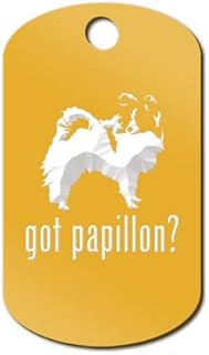 Got Papillon Engraved Keychain/GI Tag Mister Petlife v2 Gold