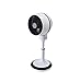 Ventilatore a Piantana Macchina del Vento Ventilatore da Pavimento telecomandato Home Office Desktop Silenzioso Ventilatore a turbina Verticale Ventilatore ad Aria 4 velocità 50W Bianco e Nero