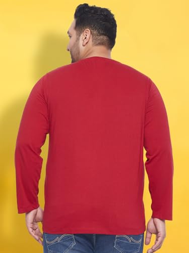 Image of Bigbanana Plus Size Men's Regular Fit Solid Henley Tshirt