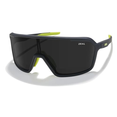Zeal Optics - Harbinger - Plant-Based Polarized Sunglasses for Men & Women - Matte Black Lightning/Dark Grey