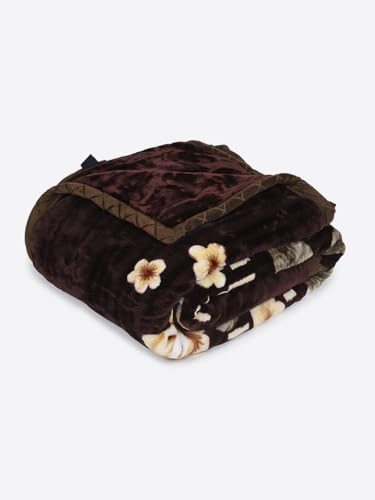 Image of Monte Carlo Double Bed Heavy Winter Blanket Marshal 2 Ply 850 GSM | 4.5 KG (240x220 CM), Maroon