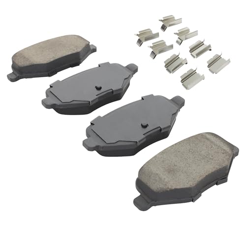Image of QUALITY-BUILT Rear Ceramic Brake Pads, Premium 1001-1377C, Compatible with 2009-2019 Ford /Lincoln (Edge,Explorer,Flex,MKS,MKT,MKX,Police Interceptor Utility,Taurus)